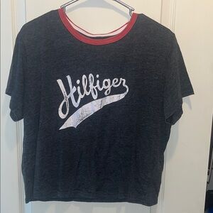 Tommy Hilfiger Charcoal and Red Kids Tee